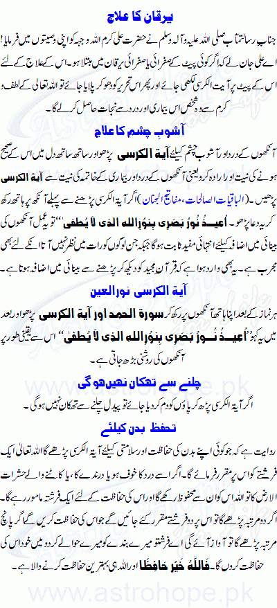 Ayat-ul-Qursi ki Fazilat