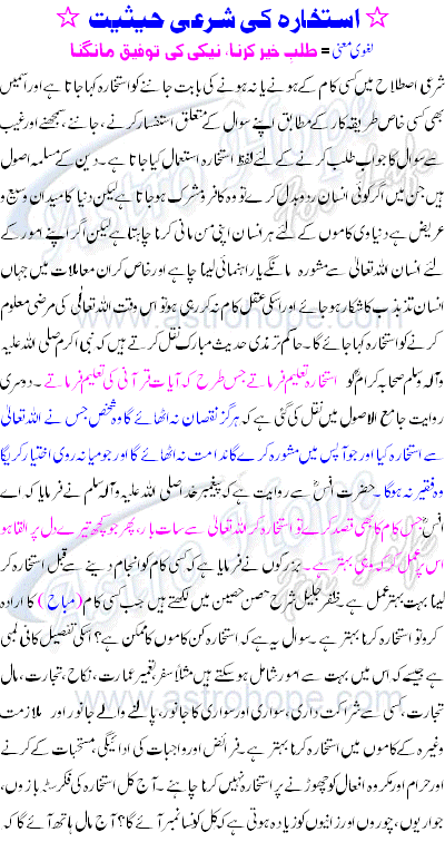 Istikhara Article